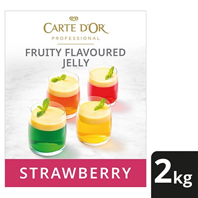CARTE D'OR Strawberry Jelly - 2 Kg - Carte D’Or Jelly is quick to make, comes in a variety of colourful fruity flavours and sets every time.* *Follow on pack recipe
